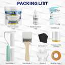 Tub and Tile Paint Refinishing Kit, 35oz Bathtub Paint Kit with Tools, White Tub Paint for Bathtub, Shower, Kitchen Countertop, Porcelain, Easy to Cover & Low Odor, 50-55sq.ft