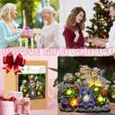 Solar Turtle Garden Statues Outdoor Decor- Birthday Gift for Mom from Daughter, Tortoise Figurine Garden Decor for Outside Yard Art for Housewarming Gift