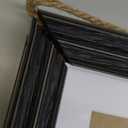 8x10 Hanging Picture Frames Collage Wall Decor with Double 4x6 Openging Mat,High Definition Temped Glass with Wood Grain Black,Brown,Blue Mix Assorted Color,1Pack