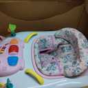 Foldable Baby 5-in-1 Activity Walker - Rocker, Activity Center, Bouncer, Seat Walker, Push Walker - Adjustable Speed Rear Wheels and Height Toys Ages 6-18 Months(Pink)