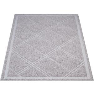 Amazon Basics Less-Mess Litter Trapping Cat Litter Box Mat, Soft on Kitty Paws, Waterproof, Scatter Control, 24" x 35", Grey (1 Count (Pack of 1), Gray)