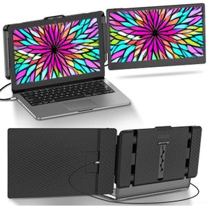 Laptop Screen Extender Monitor Portable. Dual 12" Monitor for Laptop