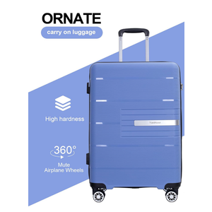 Suitcase with Double Spinner Wheels, Lightweight Carry On Hardside Travel Luggage with TSA Lock purplish blue, 28 Inch