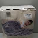 Heated Blanket Throw, Fast Heating Blanket Throw with 1/2/4/6/9/12 Hours Auto-Off 8 Heat Level, 62'' * 84'' Cozy Faux Rabbit Fur Bubble Blanket, Soft Fluffy Warm Blanket(Dark Grey)