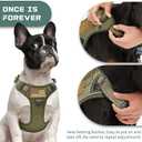 BUMBIN Tactical Dog Harness for Medium Dogs No Pull, Famous TIK Tok No Pull Dog Harness, Fit Smart Reflective Pet Walking Harness for Training, Adjustable Dog Vest Harness with Handle Green M