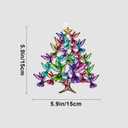 Hummingbird Christmas Ornament, 4 Pack 2D Acrylic Winter Decorations, Colorful Stacked Bird Holiday Home Decor (Large)