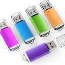 K&ZZ 5 Pack 64GB Flash Drive 64 GB USB Flash Drives USB 2.0 Thumb Drive Gig Zip Drive Stick 64G Flash Memory Stick Jump Drives for PC Laptop, Multicolored