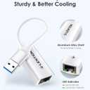 LENTION USB to Ethernet Adapter, 1000Mbps Plug and Play Wired LAN Network USB A to RJ45 Converter Powerline Ethernet Adapter Compatible with Nintendo Switch, Linux, Windows Laptop(HU604, Silver)