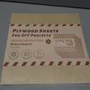 Rowood 4 Pack Birch Plywood 1/4,12x12x1/4inch,Birch Plywood 6mm Wood Sheets Thin Unfinished Wood for Laser Cutting and Engraving,DIY Adult Craft Project Kits for Ornaments, Models Drawing