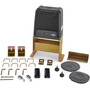 CO-Z Upgraded 3300lb Sliding Gate Opener, 550W Automatic Gate Opener with Safety Sensor for Doors up to 40ft, Chain Driven Driveway Gate Opening System, Complete Gate Opener Kit with Remote Control