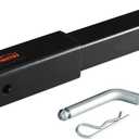 84433P Towever Trailer Hitch Extender 12 Inch Extension Receiver Tube with Pin and Clip, 12 inches Length, 3,500 lbs. GTW