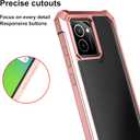 Ailiber for HMD Vibe 4G Clear Case with Screen Protector, [Not Fit HMD Vibe 5G], Dual Layer Shockproof Bumper, Clear Transparent [Anti Yellowing], Slim Scratch-Resistant Cover-Rose Gold