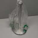 SMARTAKE Paper Towel Holder, Paper Towel Dispenser Standing Weighted Base Non Slip, Spring Arm for Easy Tear, Stainless Steel Paper Towel Holder for Home Kitchen Countertop Tabletop, Silver