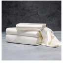 LUXOME Luxury Sheet Set | 100% Rayon (Viscose) from Bamboo | King Size - Ivory | Deep Pockets | 4-Piece Set (Fitted, Flat, 2 Pillowcases)