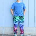 UNICOMIDEA 6-16T Boys Pants Girls Funny Joggers Sports Sweatpants with Drawstring (10-12 Years, 01 Black Green 02)