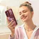 for Samsung Galaxy S24 Case, Cute Flower Floral Butterfly Design for Women Girls Soft TPU Protective Phone Case Slim Fit Shockproof Phone Cover - Wine Red Rose