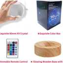 3D The Tree of Life Crystal Ball Night Light with 16 Color LED Wooden Base with Remote Control3.15 Inch The Tree of Life Glass BallCool Desk Decor Gifts for Kids Girls Boys Friends Fans