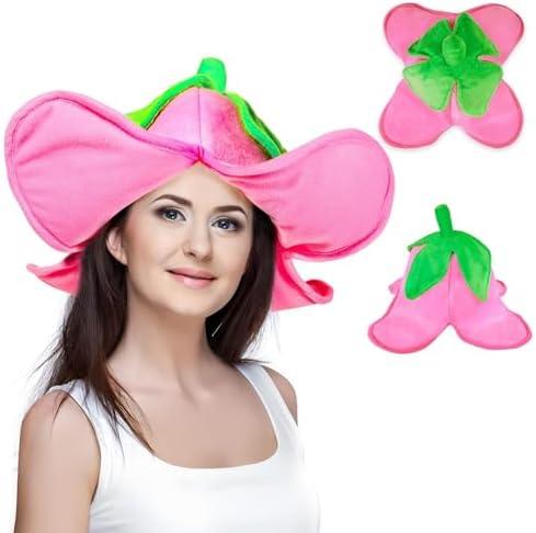Jococs Flower Hat Flower Costume Fairy Costume Novelty Hats Cosplay Dress Up Themed Headwear for Party Supplies