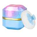 Body Powder Puff and Container, 3.35" Portable Dusting Powder Container with Soft Puff Powder Case Box Jar for Baby Women Home and Travel Use(Blue)