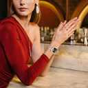 3 x Surace Bling Bumper Case Compatible with Apple Watch Series 11 Series 10 42mm Case, Crystal Diamond Rhinestone Protective Face Cover for iWatch 10/11 42mm, Rose Gold