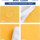Orange Yellow Round Tablecloth, 80 Inch, 1 Pack | Waterproof, Spillproof,Stain Resistant, Washable Fabric Table Cloth, Table Cover for Dining Room/Kitchen/Party