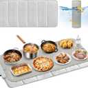 Homelove Warming Mat for Food - Electric Warming Tray with 6-Level Temperature and Hours Setting, Full Surface Graphene Heating, Waterproof Dishwasher-Friendly Food Warmer for Parties, Kitchen (Khaki) (XXL: 35.8''15.8'')