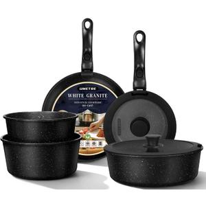 pots and Pans Set, Nonstick Cookware Set Detachable Handle, Induction Kitchen Cookware Sets with Removable Handle, Non Stick RV Cookware Set, Dishwasher Oven Safe (9 PCS)