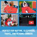 Jay Franco Kids Nap Mat with Embedded Pillow & Blanket – Soft 46"x20" Microfiber Sleeping Bag with Name Tag & Handle