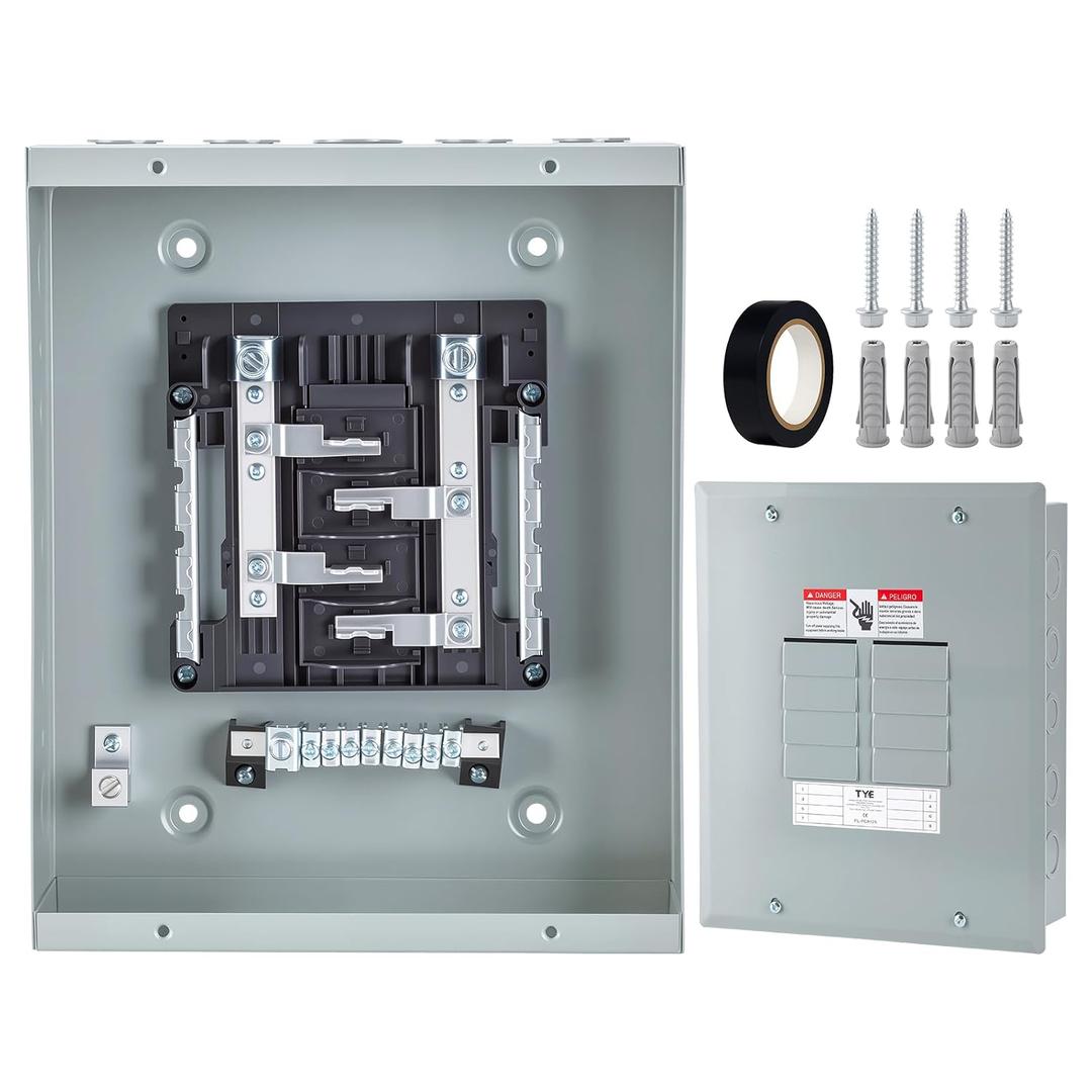 Circuit Breaker Panels 8 Space 125 Amp, 120V/240V Circuit Breaker Box with Main Lug Steel Enclosure for Sub Panel Applications Indoor Load Center
