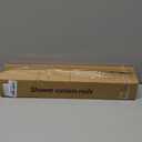 Black Shower Curtain Rod 31 to 80 Inch,1 Inch Diameter Adjustable Spring Tension Stainless Steel Telescoping Rod,Easy Install,No Rust