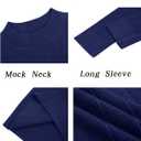 Runcati Mens Mock Turtleneck Sweater Slim Fit Casual Ribbed Knitted Pullover Fall Winter Basic Warm Sweaters (Black, L)