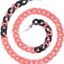 Acrylic Glasses Chain for Women Eye Glasses Holders Around Neck Eyeglass Chain Sunglasses Strap Glasses Lanyard (Blackmixpink)