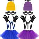 Halloween Costumes Accessories for Adults Women - Yellow & Purple Duo Halloween Costume Party Cosplay Set - Matching Costumes for Teen Girls Friends