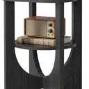 VASAGLE Side Table, 2 Tier Small Accent End Table, Nightstand with Lower Shelf for Small Spaces, Living Room, Bedroom, Charcoal Gray ULET233B101S