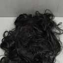 ALXNAN Clip in Long Wavy Synthetic Hair Extension 24 Inch Black 4PCS Thick Hairpieces Fiber Double Weft Hair for Women