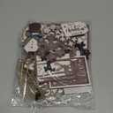 17 Pcs Winter Tiered Tray Decor Winter Snowman Tiered Decorations Set Snowflake Reindeer Table Centerpieces Decor Wooden Signs Table Decoration Without Tray for Farmhouse Party (Brown)