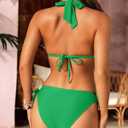 Women Halter Bikini Set - Two Piece Triangle Swimsuit Tie Bathing Suit 2025 Cute Swimwear S