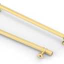 Asidrama 10 Pack 8.8 Inch(224mm) Brushed Gold Kitchen Cabinet Handles, Cabinet Pulls Kitchen Cabinet Hardware Cupboard Handles Drawer Pulls (8.8" Hole Center)