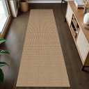 KOZYFLY Boho Runners for Hallways 2x7 ft Washable Kitchen Runner Non Slip Rubber Backed Hall Runners Cotton Entryway Runner Rugs Floor Carpet for Indoor Backdoor Bedroom Kitchen, Tan/Orange/Brown