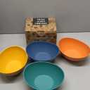 Homienly 9.6 inch Serving Bowls, Large Serving Dishes for Wedding Parties, 60 Oz for Salad, Side Dishes, Pasta, Oval Shape, Microwave & Dishwasher Safe, Set of 4, Multi Color