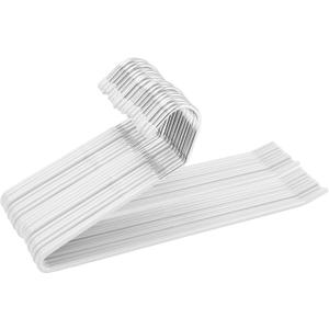 Open-Ended Pants Hangers - 20 Pack Versatile Metal Non-Slip Hangers for Pants, Jeans, Trousers, Scarf - Space-Saving Clothes Hanger for Women Men, White