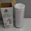 SUBEKYU Toilet Brush, Toilet Bowl Brush and Holder Set, Bathroom Toilet Bowl Cleaner Scrub Brush Set Scrubber for Deep Cleaning, White