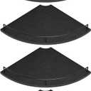 FNBAR Corner Shelf Wall Mount, Floating Corner Shelves, Set of 4 Corner Wall Shelf Organizer,Rustic Wood Wall Storage Display Shelves forLiving Room Bedroom Bathroom Kitchen,Black