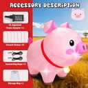 6FT Inflatable Pig Outdoor Decorations Blow Up Yard Decorations with LED Lights, Cute Pink Pig Inflatable for Holiday Garden Lawn Farm-Themed Party Dcor
