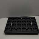 24 Cell Nursery Pots Trays 5 Pack (17"x11"x1.6"), Reusable Plant Pot Tray for Holding 3 inch Square Nursery Pots, Durable Plastic Carrying Seed Starter Tray with Drain Holes (Black)