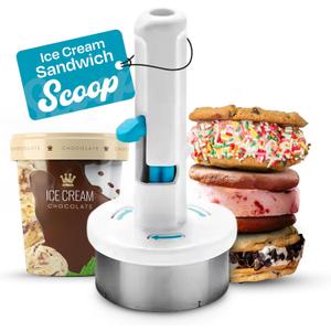 Ice Cream Sandwich Scoop, Easy Release Sandwich Cookie Scoops for Evenly Sized Gelato Scoops, Ice Cream Scoop with Trigger for Effortless Serving, Stainless Steel Food Scoopers for Kitchen