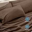 Bare Home Microfiber 4 Pack Standard/Queen Pillowcases, Cocoa, 20x30