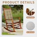 Easy-Going Indoor Outdoor Water Resistant Rocking Chair Cushions Premium Tufted Pads Non Skid Slip Backed Upper Khaki