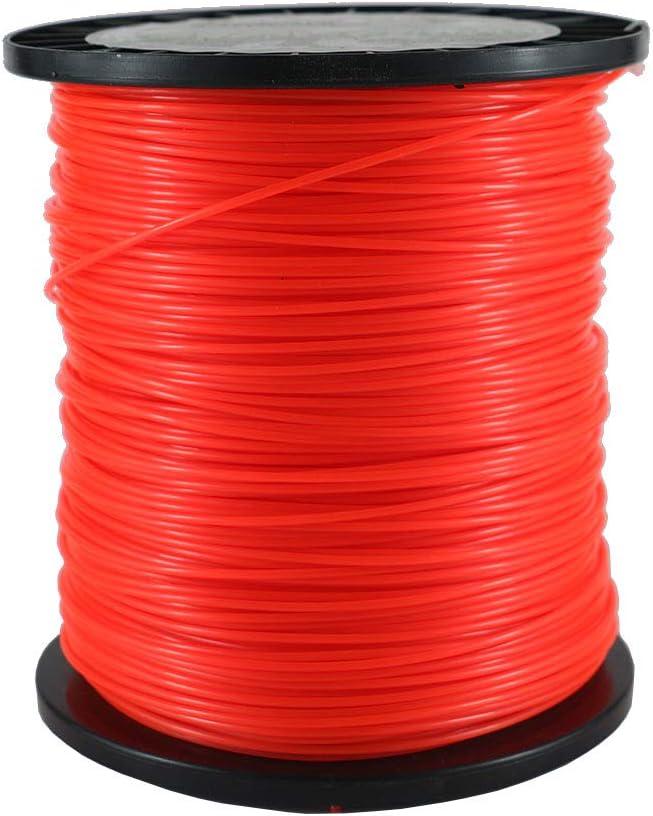 Weed Eater String .095 Trimmer Line, Round Commercial Grade 5 LB String Trimmer Line Spool, 095 inch-1377 Feet Weedeater String Fits Most of String Trimmers (Orange)