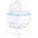 Dream On Me Lacy Portable 2-in-1 Bassinet & Cradle with Full Canopy, Storage Basket, Locking Wheels, Lightweight Frame, BSA Certified, Includes 1” Mattress Pad-Pink an White